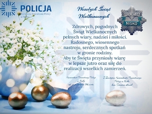 życzenia wielkanocne na kartce świątecznej