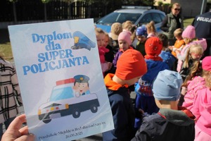 Dyplom dla policjanta.