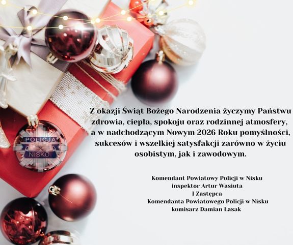 Życzenia Komendanta Policji w Nisku