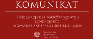 Zdjęcie z treścią komunikatu
